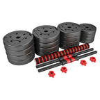 Conjunto de mancuernas ajustables 2 en 1, con barras, multifuncionales 10KG-15KG-20KG-30KG. Conjunto de pesas con conexión de barra combinable libremente, 10/15KG/20KG/30KG... Ajustable, mancuernas cortas y largas, cierres en forma de estrella y tubo de c