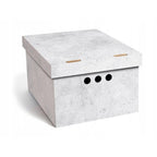 Caja de almacenamiento decorativa de cartón, 1 pieza, con estampado, para ropa, artículos pequeños, documentos, ideal para hogar, oficina o armario, dimensiones: 35x26.3x18.6 cm