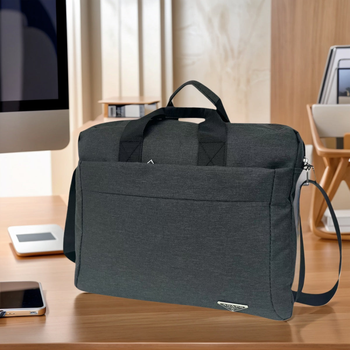 Bolso Bandolera Hombre Oficina 33x28cm con Correa Ajustable, Maletín Ligero para Portátil o Tablet, 4 Colores Disponibles