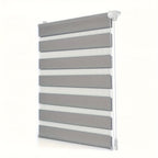 Persiana de doble rodillo sin taladro con abrazadera, longitud de 220 cm - Persianas duet modernas translúcidas y oscuras con soportes, persianas de poliéster con cordón 100% para ventanas y puertas de dormitorios, fácil instalación y control de la luz, o