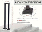 Barandillas de escaleras interiores, barandillas en forma de U para escaleras, barandillas exteriores, barandillas para escaleras, barandillas industriales antideslizantes de seguridad, elegantes y sencillas, para escaleras, porche y jardín