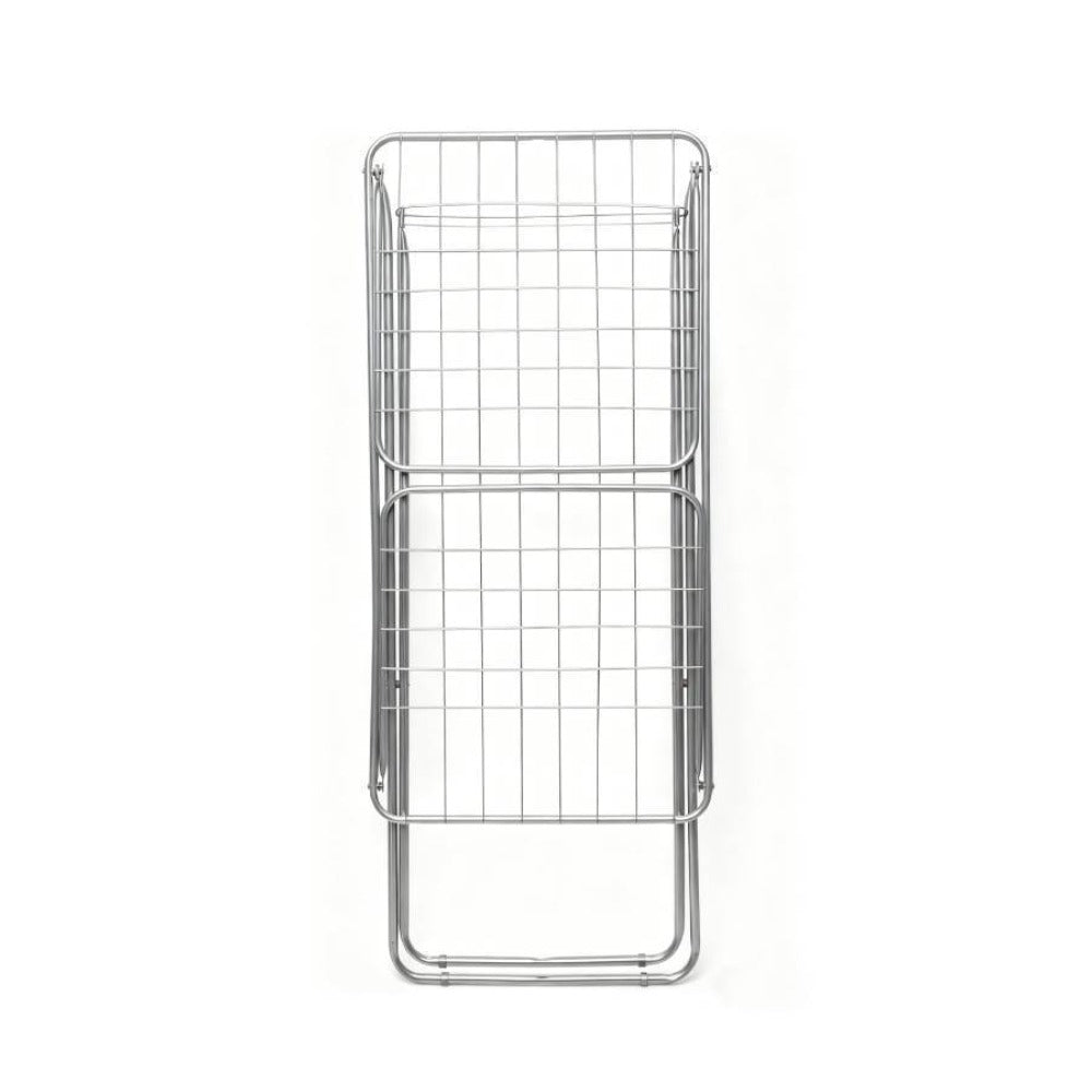 tendedero Plegable metálico, 20 Metros Espacio de tendido, Soporte para Tender Ropa, Patas Antideslizantes (Plateado, 52 x 102cm)