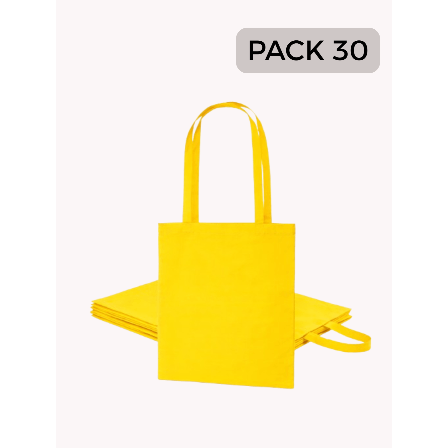 Pack 30 Bolsas de Tela de Algodón (Envío en 48 Horas) - Varios Colores- Tote Bag de Asa Larga, Reutilizable - Perfecta para Regalar, Pintar, Decorar, Manualidades, Talleres de Pintura, Ideal para Eventos y Regalos de empresa, Ir a la compra, Tiendas, Unis