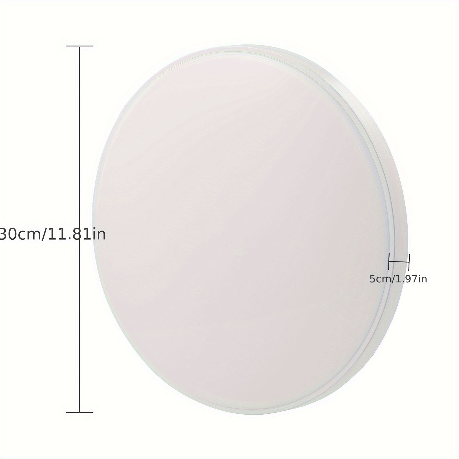 1pc Lámpara de Techo LED Ultra Delgada Redonda - Iluminación Moderna Minimalista Contemporánea, Semi-Encastrable/Montaje Empotrado, Eficiente en Energía, Blanco Frío (6500K) para Cocina, Baño, Sala, Oficina - Ideal para Decoración Hogareña Moderna, Diseño
