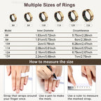 Anillo Inteligente GWENLANDFashion - Conexión Inalámbrica, Gestión de Fitness y Sueño, Capacidad de Batería 15mAh (Talla 8) / 18mAh (Talla 9-13), Fotografía de Ondas, Múltiples Modos Deportivos, Material de Acero Inoxidable - Ideal para la Vida Diaria, Fi