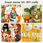 Kit de croché de 40/113 piezas con juego de hilos de 1828.8 metros surtidos para tejer y crochetear, juego de 73 accesorios de croché que incluye ganchillos ergonómicos, agujas de tejer y más, kit ideal para principiantes