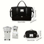 Set de Bolso Duffel de Viaje, Bolso de Fin de Semana para Mujer con Bolso de Hombro, Bolso de Mano de Noche con Compartimento para Zapatos, Bolso de Gimnasio para Yoga con Bolsa para Zapatos con Bolsillo Húmedo, Bolso de Hospital para el Trabajo de Parto