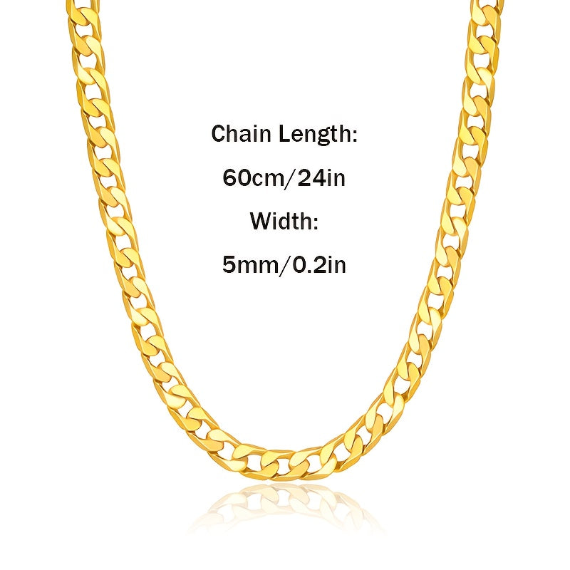 Collar de plata 925 para hombre, cadena cubana de 5 mm, accesorios de joyería estilo hip hop para fiestas, regalos para hombres, San Valentín, aniversario, cumpleaños, regalo para el Día del Padre, empaque en caja