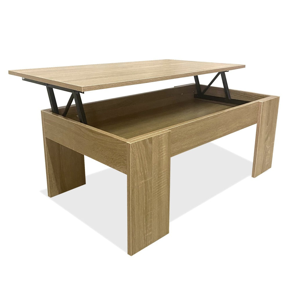 Mesa de Centro Elevable Nyana Home Mesa Multifuncional con Almacenaje Oculto Estructura Robusta y Estable Desplegable con Doble Altura