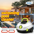 Limpiadora de piscina inalámbrica INSE Y10 - Esencial para la limpieza de primavera, motor de 40W, doble succión, succión de 46000Pa, cesta de filtro de 2.2L, apta para piscinas de más de 2.5m, IPX8, autoestacionamiento, segura para todas las edades