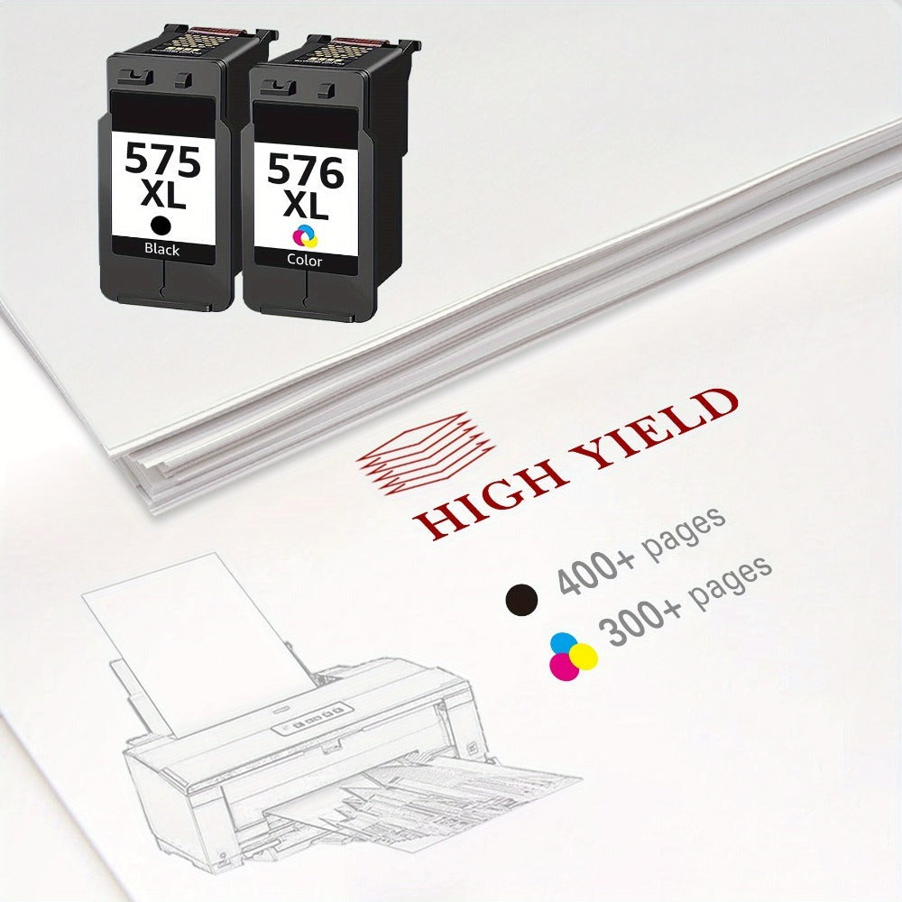 Cartuchos de Tinta 575 XL 576 XL Compatibles con Canon 575 576 Cartuchos de Tinta y Color para Canon PIXMA TS3550i TR4750i TR4751i TS3551i Paquete de 2