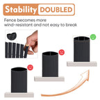 Sekey PVC Jardinera Reforzada, Pantalla de Privacidad Duradera para Balcón Terraza, Valla de Madera Plástica Resistente a la Intemperie con Bridas, Protección contra el Viento Exterior Resistente a los Rayos UV