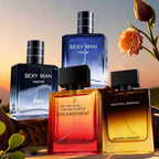 Fragancia para hombre - Perfume unisex 55ml*2 + 55ml*2, 4 botellas de perfume con notas de base cálidas ambaradas moscadas y amaderadas, aroma de larga duración, diseño de perfume de lujo, regalo de Navidad, Día de San Valentín, Año Nuevo, cumpleaños.