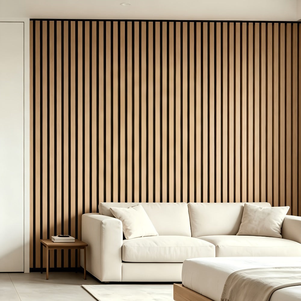 Paquete de 2/4 Paneles Acústicos Autoadhesivos, Tamaño 60*120 Cm, Fieltro Absorbente de Sonido, Diseñados Específicamente para Aislamiento Acústico y Reducción de Eco. Paneles de Pared Decorativos con Diseño de Grano de Madera, Adecuados para Decorar las