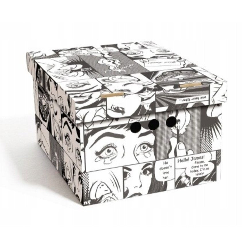 Caja de almacenamiento decorativa de cartón, 1 pieza, con estampado, para ropa, artículos pequeños, documentos, ideal para hogar, oficina o armario, dimensiones: 35x26.3x18.6 cm