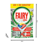 Fairy Platinum Plus All in One 160 Pastillas Lavavajillas, Pack Ahorro 2x1, en total 160 Capsulas, Limpieza Profunda y Extra Brillo, Fragancia Limon