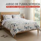 H HANSEL HOME Juego de Funda Nórdica Microfibra Transpirable – Set de Ropa de Cama con Funda de Edredón y Fundas de Almohada – Conjunto 2/3 Piezas para Dormitorio