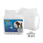 Paquete de 36 pañales desechables para perros machos, ropa interior higiénica para mascotas, suaves, absorbentes, transpirables y cómodos, disponibles en varios tamaños, XS/S/M/L, blancos.