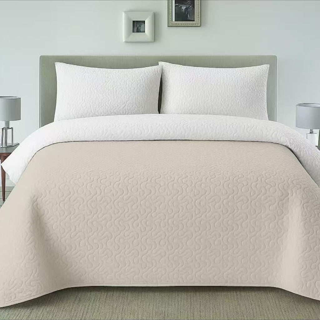 Colcha Bouti Verano Multiuso Reversible con Diseño de Cuadros Acolchados, Cubrecama Ligero de Verano y Entretiempo para Camas de 90 a 150, 100% Poliéster Suave (Solo Colcha, No incluye Fundas de Almohada)