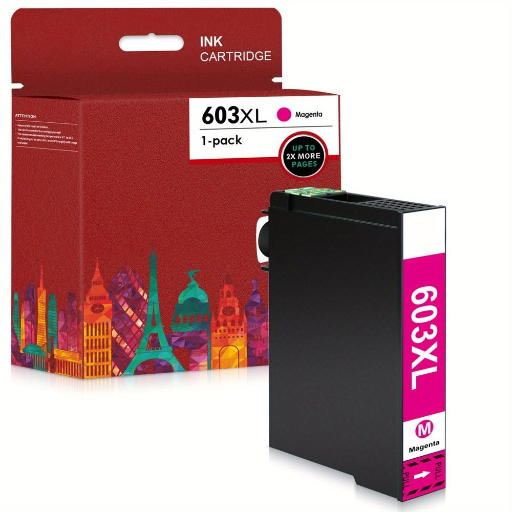 Cartuchos de tinta compatibles 603XL para varios modelos Epson Expression Home y Workforce, disponibles en paquetes de 1 a 10