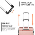 Diseño horizontal desnudo de gran capacidad con cerradura TSA ruedas giratorias maleta de shell duro ABS para regreso a clases regalo de vacaciones