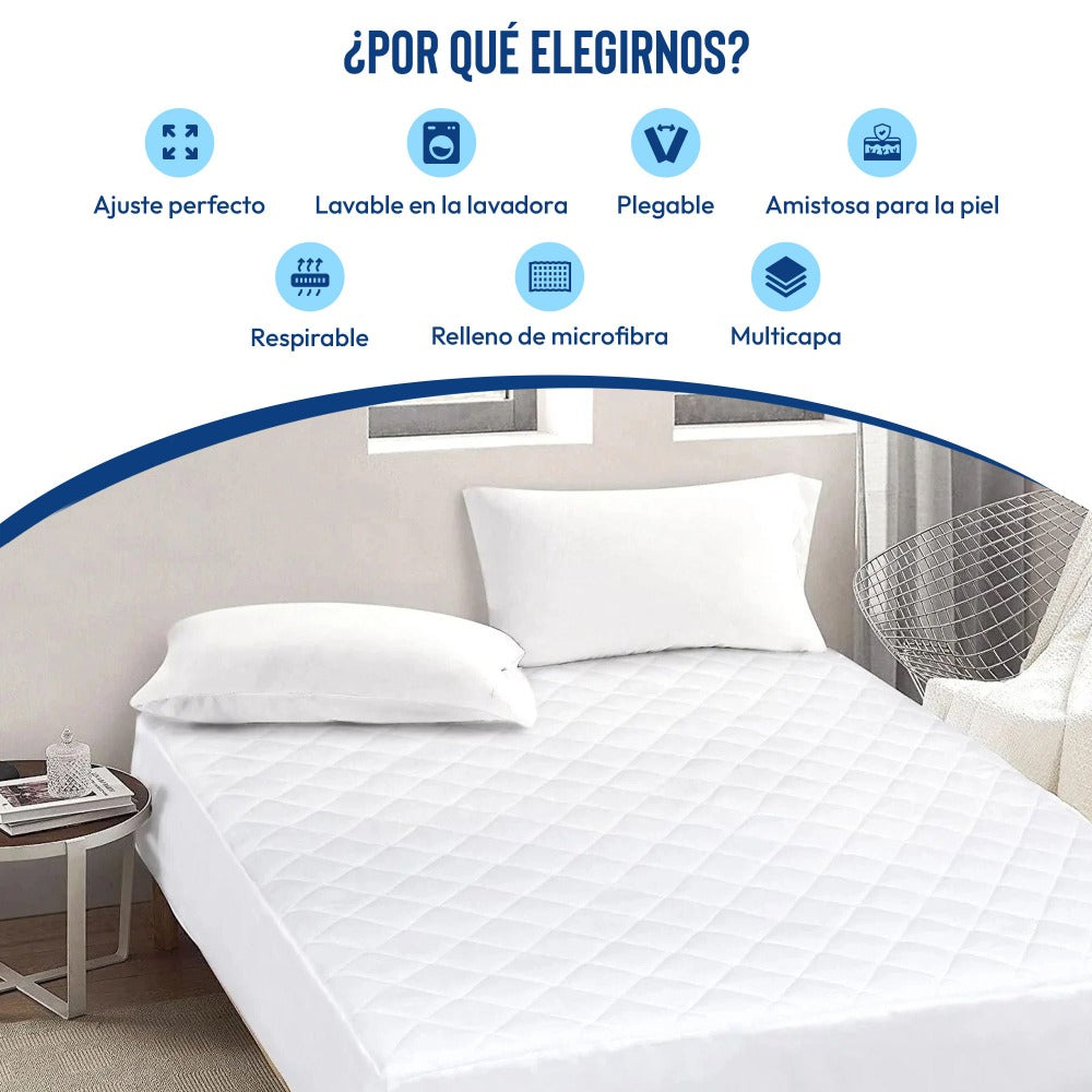 Protector Colchón 150 Impermeable 150 x 200 Transpirable y Ajustable | Protector de Colchón 150 x 200 cm contra Líquidos y Manchas | Cubre Colchón 150 x 200 Impermeable
