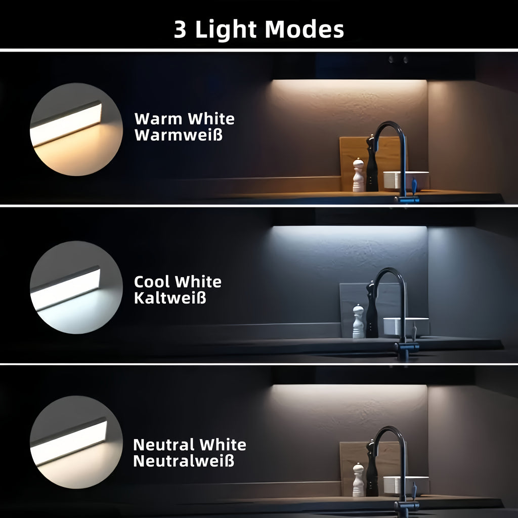 Luz LED recargable con sensor 2 piezas inalámbrico | Armario cocina escalera y dormitorio