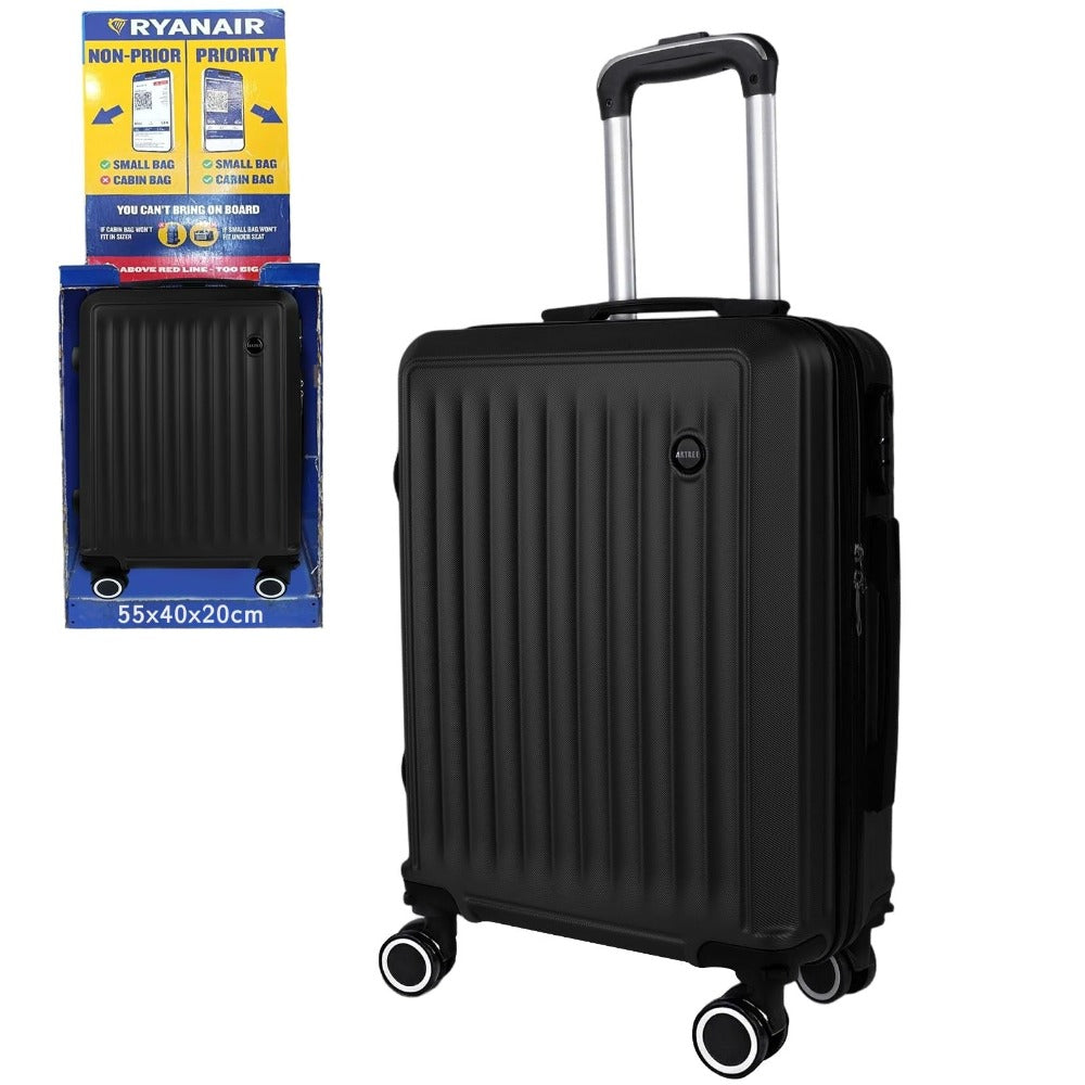 Maleta De Cabina Exclusiva Para Vuelos Europeos, Ideal Para Vacaciones De Verano Y Viajes A La Playa. Dimensiones Precisas De 55×40×20 Cm, Diseño Rígido Resistente Con 4 Ruedas Giratorias 360°, Tirador Telescópico Suave Y Cerradura De Seguridad. Ligera Y