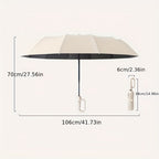 1 y 2 Especificaciones Opcionales, Paraguas Plegable con Hebilla Totalmente Automática, y Protección Solar, Adecuado Tanto para Hombres Como para Mujeres, Paraguas de Viaje, Con un Diámetro de 106cm/41.2 pulgadas Cuando Está Abierto, Robusto y Duradero, P