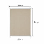 Persiana Térmica • BEIGE • 32 Tamaños • BOJANEK TERMO • Manijas Ajustables • Instalación en Ventana Sin Taladro • Mecanismo de Cadena • Protección Solar y Térmica • Perfecta para Sala de Estar, Dormitorio, Cocina, Oficina • Persiana Térmica Blanca Día Noc