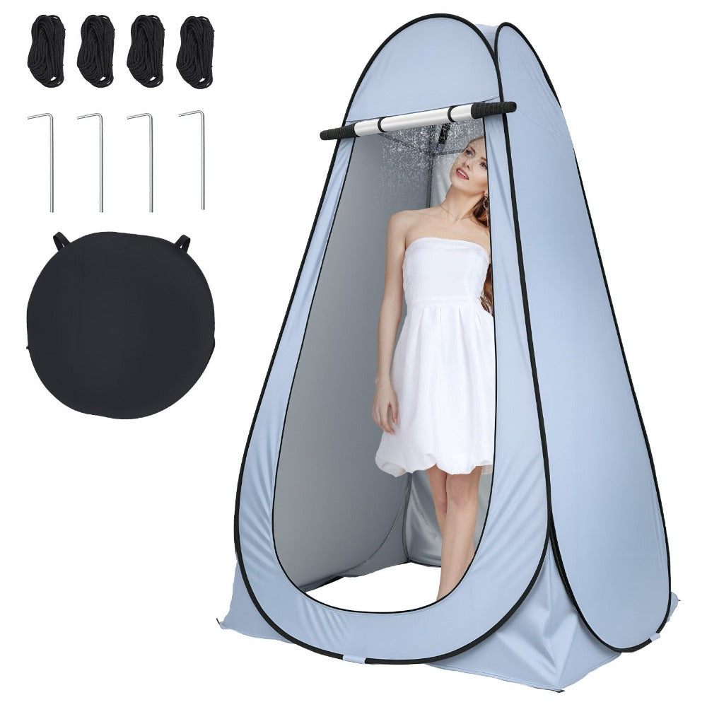 Carpa Portátil de Privacidad para Exteriores - Montaje Instantáneo para Ducha, Baño y Cambio de Ropa con Diseño Ovalado en Forma de Cúpula, Refugio Ligero Verde para Baño Pop-Up en RV, Playa, Jardín, Caravana (No Necesario)