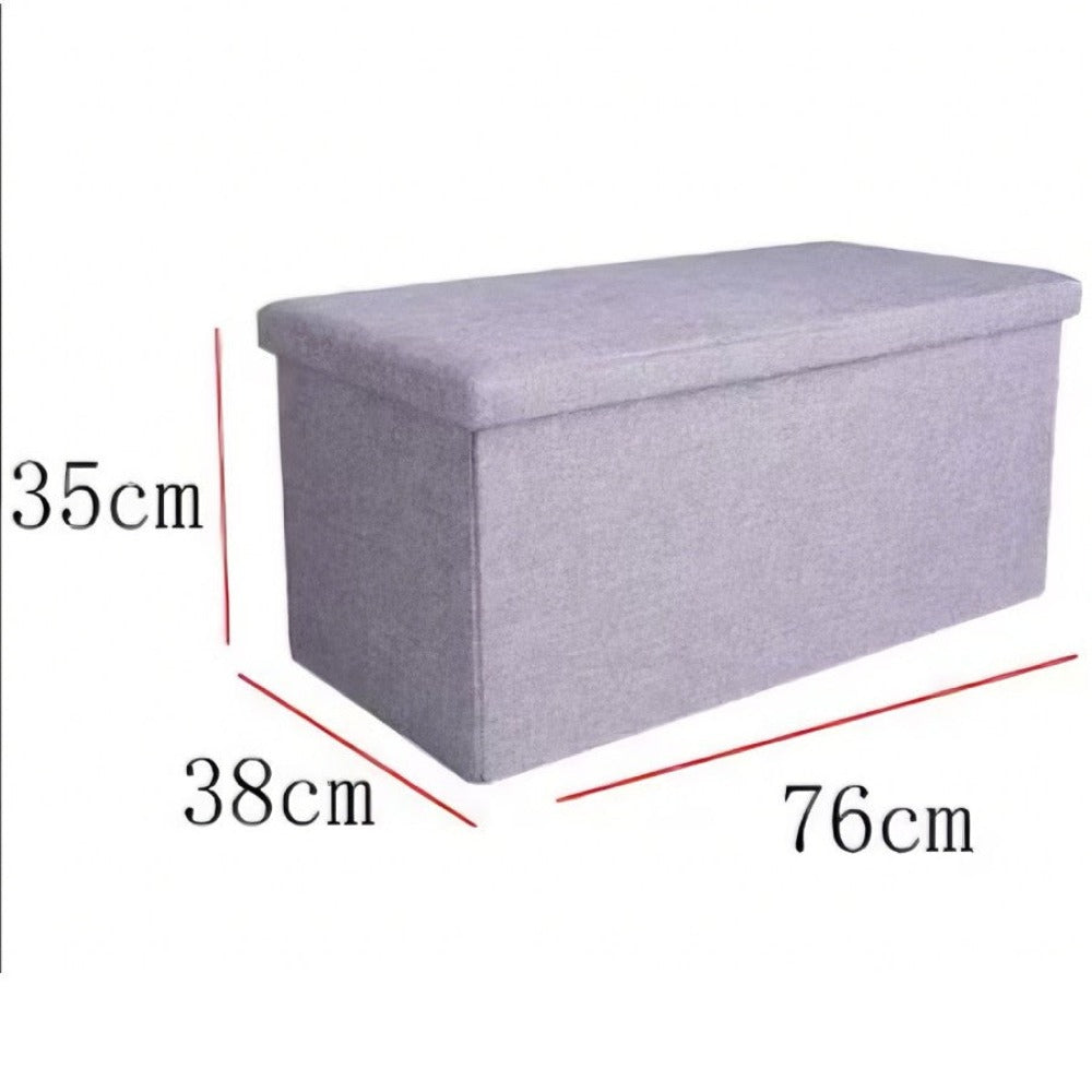 Reposapiés otomano de almacenamiento, taburete plegable para pies, caja de almacenamiento, taburete para el hogar, taburete para pies, banco, caja grande para guardar ropa de lino