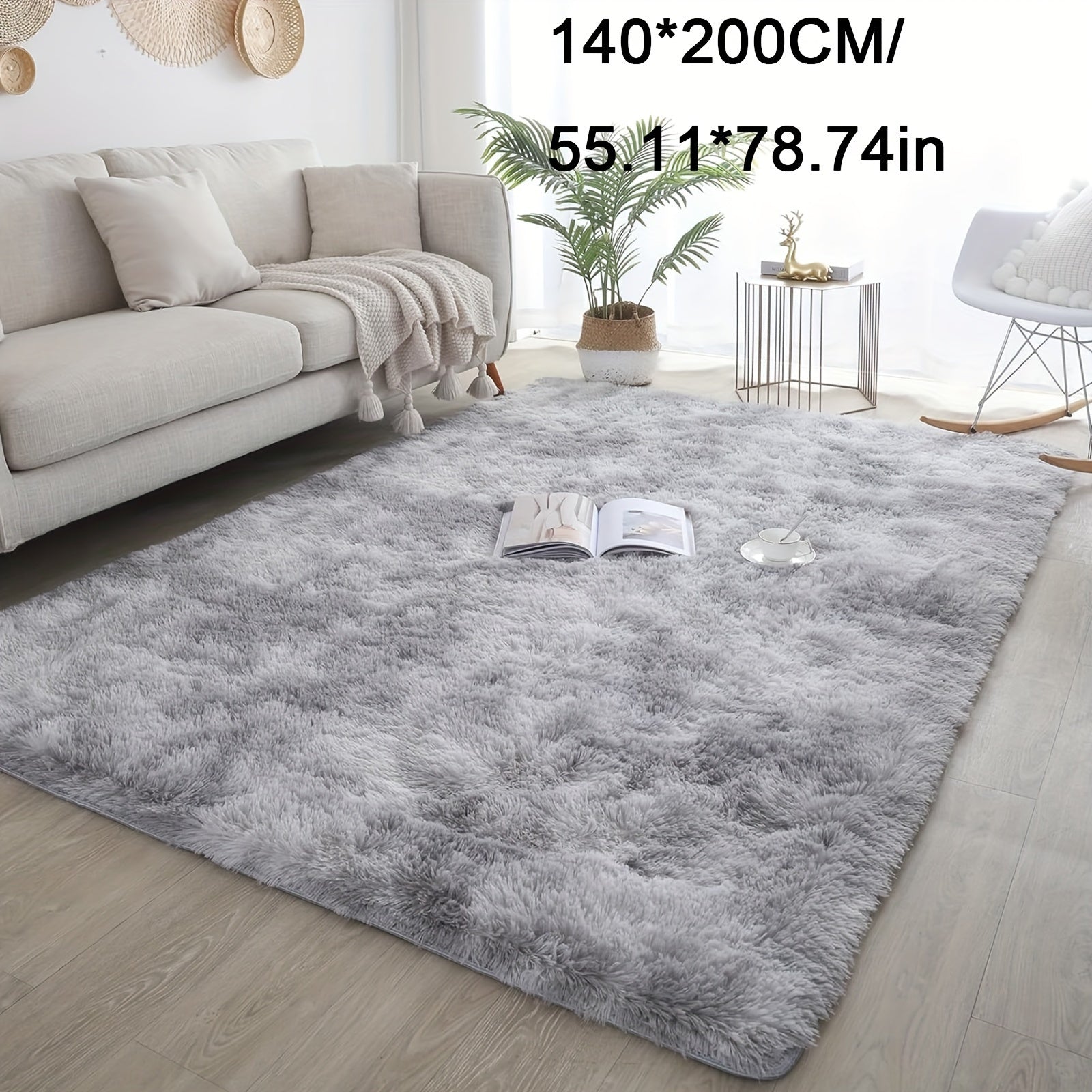 1 alfombra suave de felpa, alfombra de felpa antideslizante, alfombra suave de felpa para mesita de noche, alfombra tie-dye para sala de estar, decoración del hogar, alfombra para dormir mascotas, alfombra para dormitorio y sala de estar, decoración de la