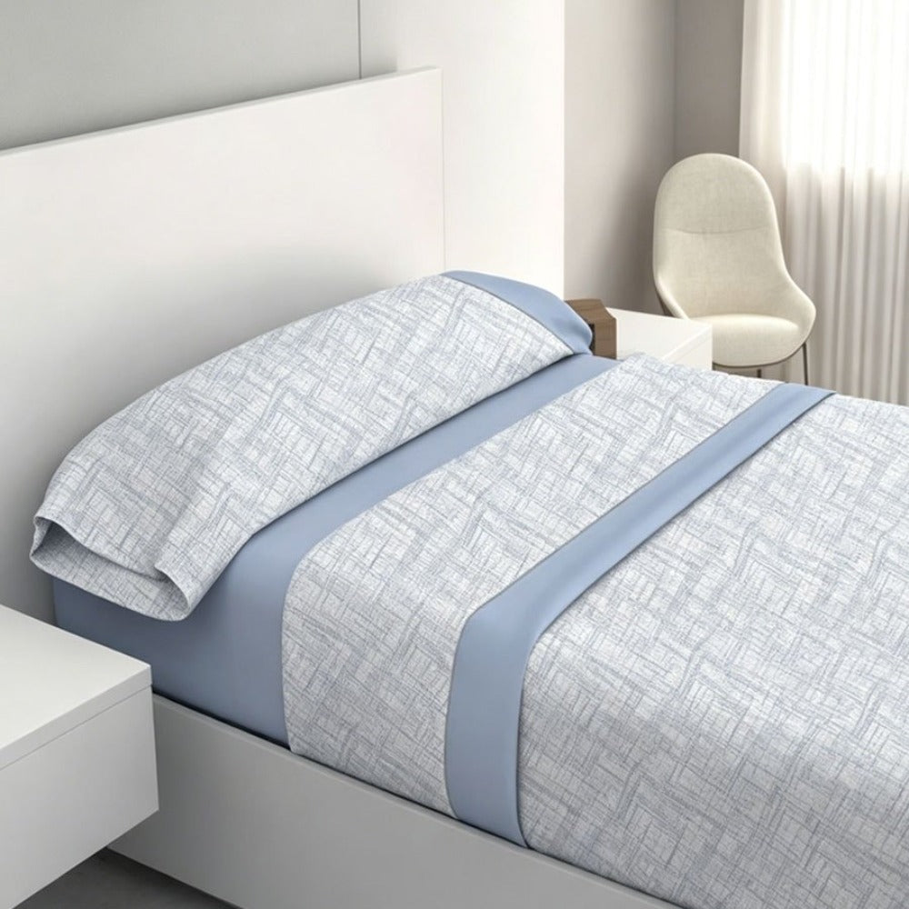 Juego de ropa de cama (Sábana ajustable, Cubrecama, Funda de almohada) | Juego de sábanas estampadas de 3 piezas | Primavera/Verano | Múltiples estilos | Tejido suave | 180cm - Múltiples tamaños disponibles