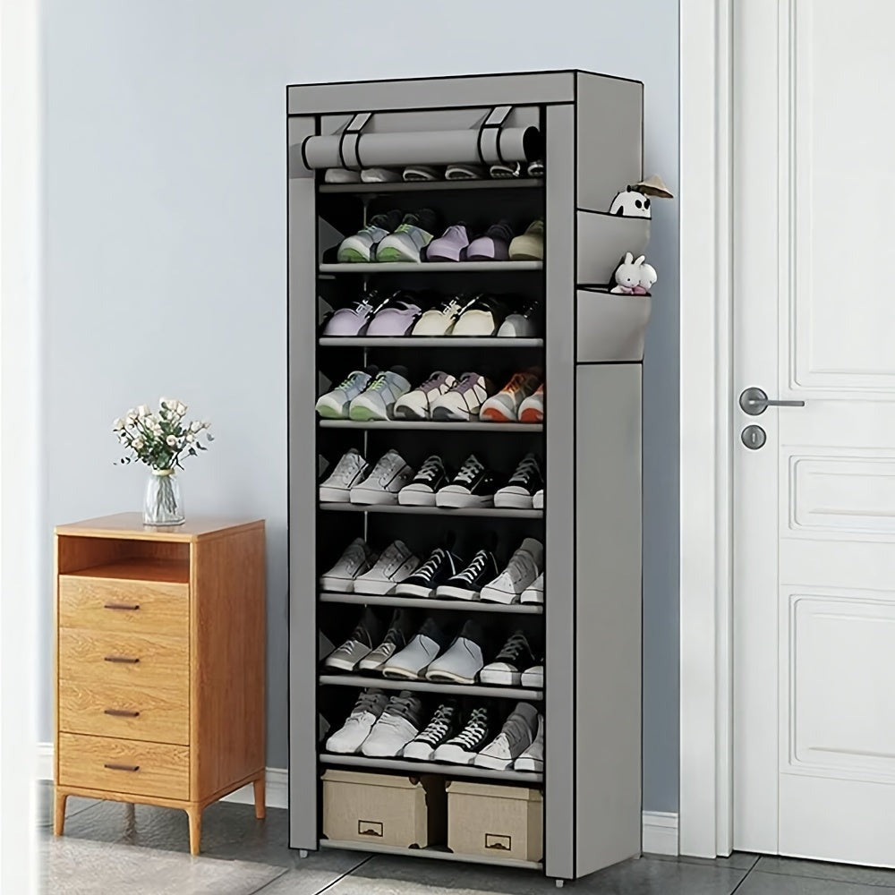 Organizador de Zapatos Resistente con Fácil Montaje - Construcción Robusta de Metal/Plástico, Diseño Vertical que Ahorra Espacio, Capacidad para 27-35 Pares (Tacones Altos, Botas, Zapatillas) - Zapatero Independiente para Entrada, Armario, Apartamento - N