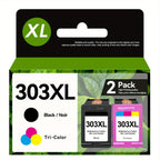 Vendidos por separado, paquete de 2 cartuchos de tinta 303XL para HP 303XL de alto rendimiento, compatibles con HP 7220e 7224e 7920e 7924e Envy Photo 6220 6230 6232 6234 7130 7234 7830 Tango X, negro y tricolor