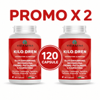[PROMO Paquete de 2] 2 Suplementos para Mujeres y Hombres con Garcinia Cambogia, Glucomanano, Espirulina, Bromelina, L-Carnitina, Guaraná, Cafeína y Té Verde - 120 Cápsulas