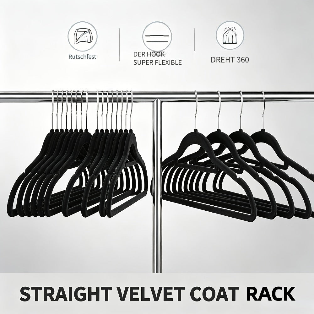 100 Perchas de Terciopelo, Perchas de Fieltro Delgadas y de Alta Calidad, Ganchos Giratorios de 360°, una Solución de Almacenamiento Elegante y Duradera para la Organización del Armario, Abrigos, Suéteres, Trajes, Perchas para Accesorios y Adiciones de Mo