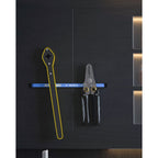 Juego de 3 Tiras Magnéticas para Herramientas - Dimensiones Totales 45.5 x 2.3 x 1.3 cm - Superficie Magnética 40 x 1.8 cm - Tira Magnética para Herramientas de Taladro, Montaje en Pared con Accesorios, Solución de Almacenamiento