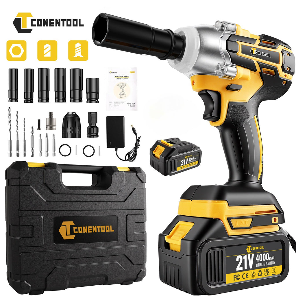 Llave de impacto inalámbrica 3 en 1 para automoción taller y desmontaje | 27 piezas y recargable