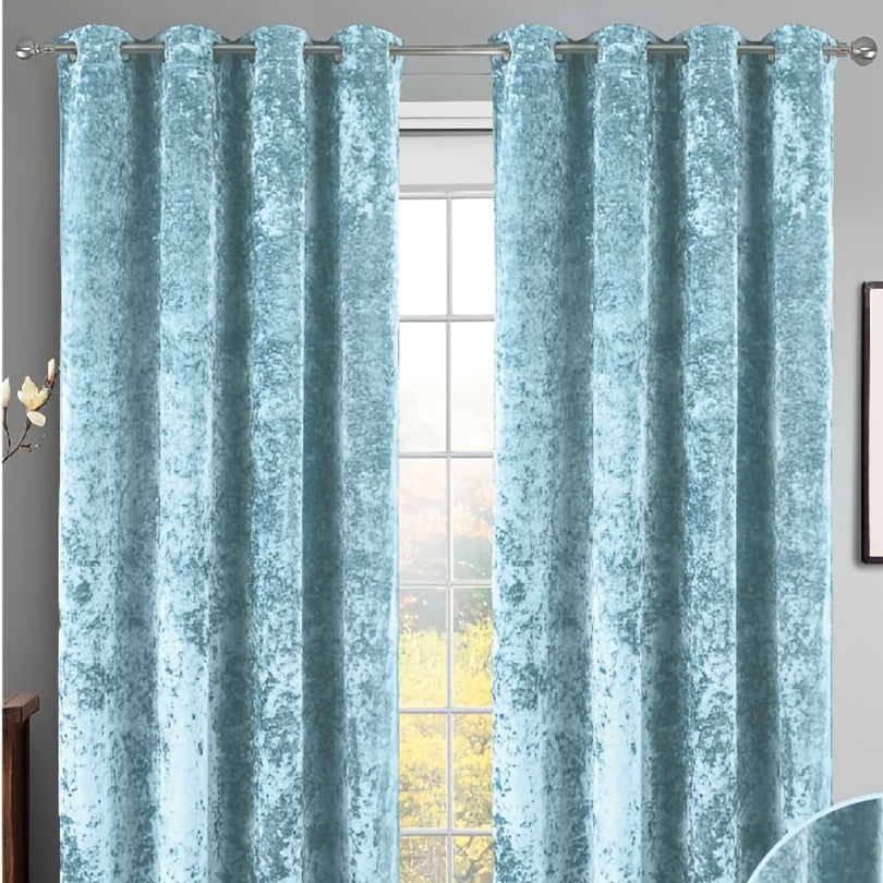 1 unidad - Cortinas opacas de tela gruesa de terciopelo de hielo, grado de sombreado superior al 85%, tamaño 140X260CM, varios colores, verticales y hermosas, sombreado y a prueba de viento, lavables a máquina, no se encogen, no se decoloran