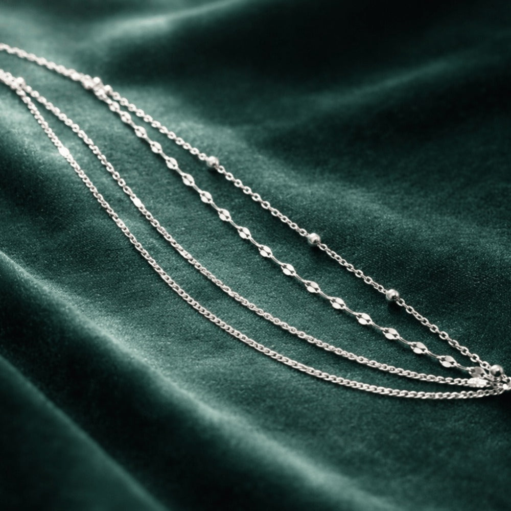 Pulsera de Plata 925 para Mujeres, Pulsera de Amistad Ajustable, Multicapa - Joyería Creativa para Mujeres, Regalo para San Valentín, Cumpleaños, Navidad