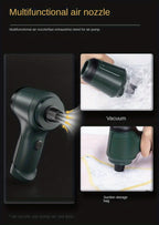 Aspiradora Inalámbrica Tres En Uno de Alta Potencia, Capaz de Aspirar, Extraer Aire y Soplar. Ideal para el Coche y el Hogar, con una Batería de Larga Duración. Recoge Eficazmente Polvo, Detritos y Pelo de Mascotas, Mientras Extrae