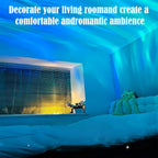 Proyector de luz ambiental | Proyector de aurora boreal LED de 16 colores, luz de noche inalámbrica multicolor, lámpara proyector, con batería