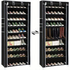 Estantería para Zapatos de 9 Niveles, Armario para Zapatos, Almacenamiento de Zapatos, Capacidad para Aproximadamente 27 Pares de Zapatos, Estante Sencillo (58 x 28 x 160 cm)