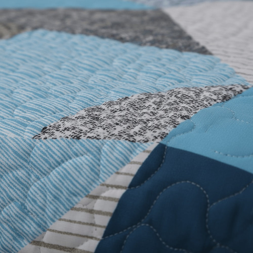 Edredón Ligero Estampado de Verano, Colcha Pinsonic de Microfibra Reversible Bouti, Cubrecama Moderno con Patrón en Relieve Transpirable para Todas las Estaciones, Decoración de Dormitorio para Primavera y Verano (Sin Fundas de Almohada) para Todas las Ta