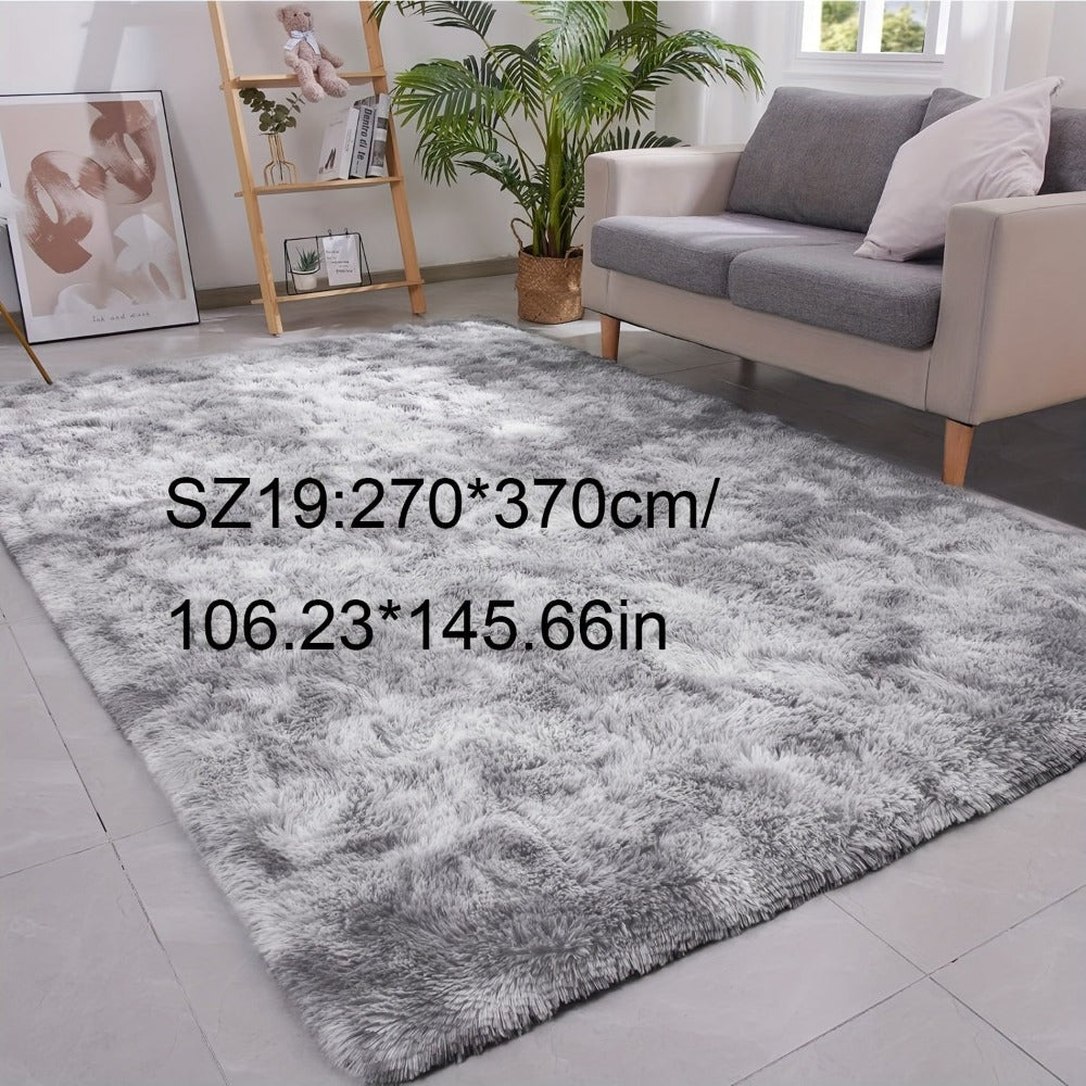 1pc alfombra de felpa suave, alfombra antideslizante, alfombra para cabecera, tapete tie dye para sala, decoración del hogar, colchoneta para mascotas, alfombra para dormitorio o sala, ideal para decoración navideña y Halloween