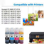 Cartuchos de tinta | Recambio de Tinta E102 E104 Compatible para Epson EcoTank ET-2820, ET-1810, ET-2711, ET-2712, ET-2715, ET-2721, ET-2726