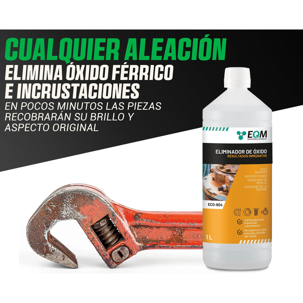 EQM - ECO-804 - Eliminador de Óxido Profesional - Remueve el óxido Completamente - Recupera el Color Original del Metal - Efecto inmediato
