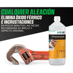 EQM - ECO-804 - Eliminador de Óxido Profesional - Remueve el óxido Completamente - Recupera el Color Original del Metal - Efecto inmediato